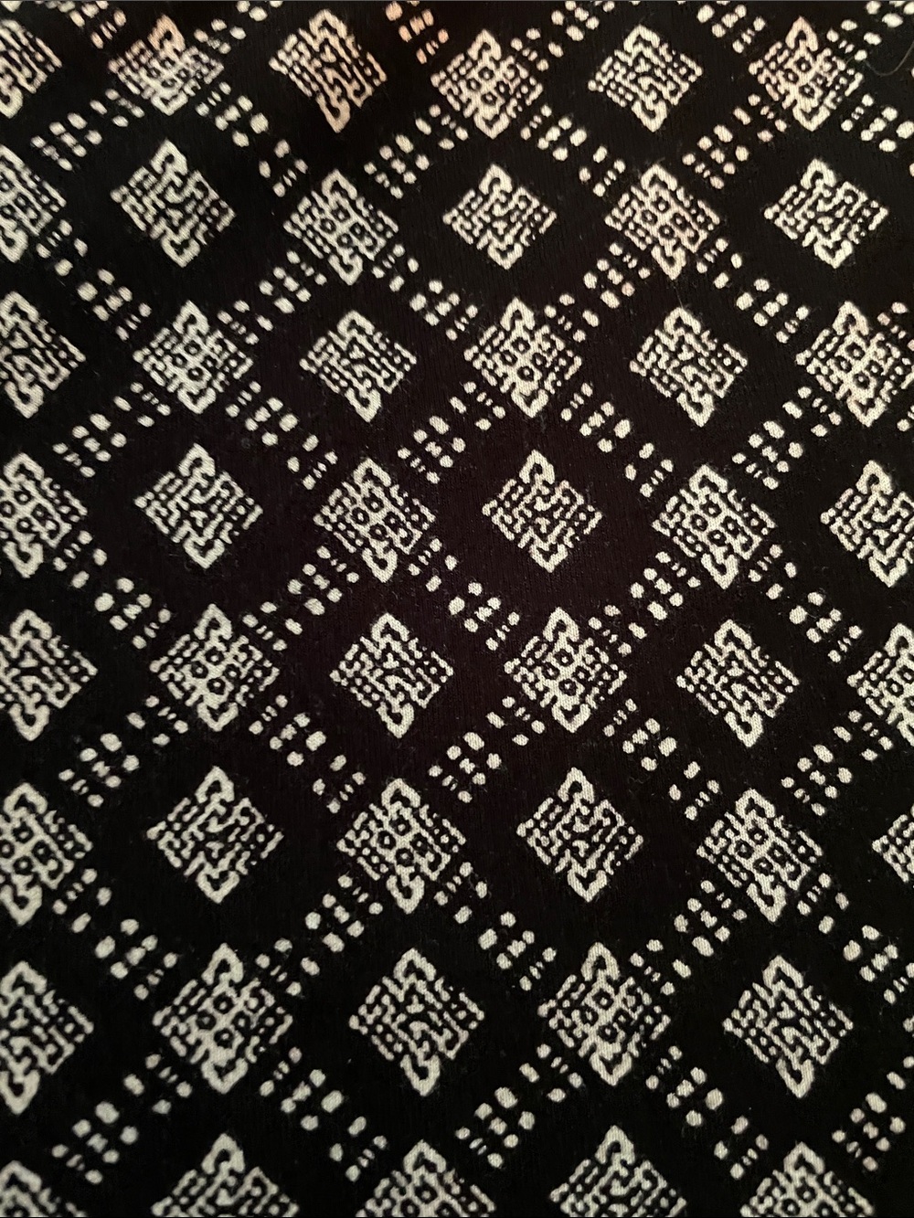 Old Navy Black & Tan Sleeveless Geometric Swing Dress, L - Picture 4 of 5